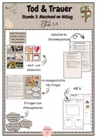 Vorschau - Unterrichtsreihen - Tod und Trauer - Stunde 3: Abschied im Alltag - Deckblatt