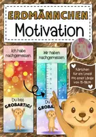 Vorschau - Anderer Materialtyp - Erdmännchenklasse Motivationskärtchen für ein Lineal - Deckblatt
