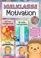 Vorschau - Anderer Materialtyp - Igelklasse Motivationskärtchen für ein Lineal - Deckblatt