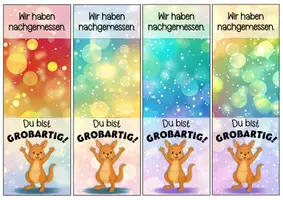 Vorschau - Anderer Materialtyp - Känguruklasse Motivationskärtchen für Lineale - Seite 3