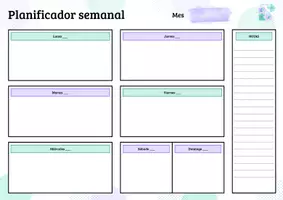 Vista previa - Para docentes: organización, planificación y formación - Planificador semanal (castellano) - página 1