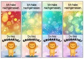 Vorschau - Anderer Materialtyp - Löwenklasse Motivationskärtchen für Lineale - Seite 2