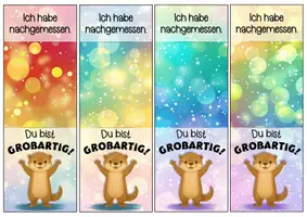 Vorschau - Anderer Materialtyp - Otterklasse Motivationskärtchen für Lineale - Seite 2