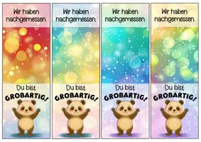 Vorschau - Anderer Materialtyp - Pandaklasse Motivationskärtchen für Lineale - Seite 3