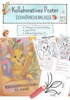 Vorschau - Arbeitsblätter - Kunstprojekt Eichhörnchenklasse - Kooperatives Klassenposter - Deckblatt