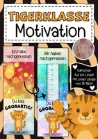 Vorschau - Anderer Materialtyp - Tigerklasse Motivationskärtchen für Lineale - Deckblatt