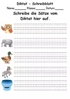 Vorschau - Arbeitsblätter - GRATIS - Diktat Thema Buchstabe E - DaZ/DaF, Deutsch (Klasse 1 bis 4) - Seite 2