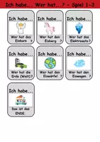 Vorschau - Spiele - Ich habe, wer hat? (Buchstabe E) 1. Klasse Deutsch, DaZ/DaF - Wortschatz Förderung, Hörverstehen, Leseverstehen - Gruppenspiel - Seite 3