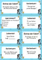 Vorschau - Arbeitsblätter - Aristoteles MEGABUNDLE Materialpaket - Wissenskartei, Lückentext, Steckbrief, Suchsel, Quizkarten - Seite 3