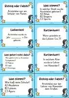 Vorschau - Arbeitsblätter - Aristoteles MEGABUNDLE Materialpaket - Wissenskartei, Lückentext, Steckbrief, Suchsel, Quizkarten - Seite 2
