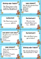 Vorschau - Arbeitsblätter - Dalai Lama MEGABUNDLE Materialpaket - Wissenskartei, Lückentext, Steckbrief, Suchsel, Quizkarten - Seite 2