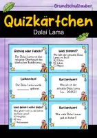 Vorschau - Arbeitsblätter - Dalai Lama MEGABUNDLE Materialpaket - Wissenskartei, Lückentext, Steckbrief, Suchsel, Quizkarten - Seite 1