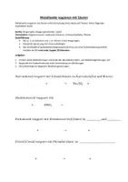 Vorschau - Arbeitsblätter - Reaktionen von Metalloxiden mit Säuren + Experiment - Deckblatt