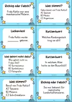 Vorschau - Arbeitsblätter - Frida Kahlo MEGABUNDLE Materialpaket - Wissenskartei, Lückentext, Steckbrief, Suchsel, Quizkarten - Seite 2