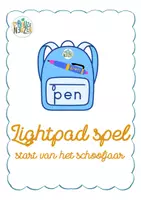 Voorbeeld - Lightpad spel - start van het schooljaar - Voorblad
