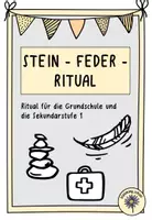Vorschau - Bildkarten - Rituale im Religionsunterricht: Stein-Feder-Ritual - Deckblatt