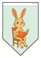 Vorschau - Mal- und Bastelvorlagen - Hasenklasse - Girlande (Schulstart) - Seite 3