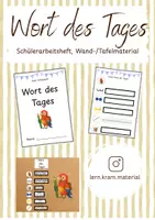 Vorschau - Arbeitsblätter - Wort des Tages, Arbeitsheft, Tafelmaterial - Deckblatt