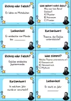Vorschau - Quiz - Galileo Galilei Quizkarten - 24 Quizkärtchen | Quiz | Berühmte Persönlichkeiten - Seite 3