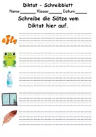 Vorschau - Test - GRATIS - Diktat Thema Buchstabe F - DaZ/DaF, Deutsch (Klasse 1 bis 4) - Seite 2
