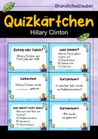 Vorschau - Arbeitsblätter - Hillary Clinton MEGABUNDLE Materialpaket - Wissenskartei, Lückentext, Steckbrief, Suchsel, Quizkarten - Seite 1