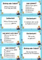 Vorschau - Arbeitsblätter - Hillary Clinton MEGABUNDLE Materialpaket - Wissenskartei, Lückentext, Steckbrief, Suchsel, Quizkarten - Seite 2
