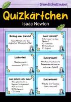 Vorschau - Bildkarten - Isaac Newton - Wissenskartei - Berühmte Persönlichkeiten - Deckblatt