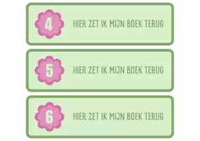 Voorbeeld - Boekenlegger thema bloem - Pagina 1