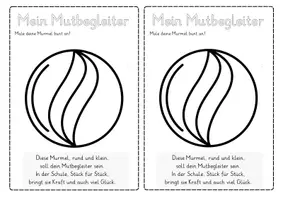Vorschau - Arbeitsblätter - Arbeitsblatt Mutbegleiter mit Spruch - passend zum Buch - Seite 1