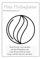 Vorschau - Arbeitsblätter - Arbeitsblatt Mutbegleiter mit Spruch - passend zum Buch - Deckblatt