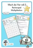 Vorschau - Arbeitsblätter - Mach die Vier voll 2- Multiplikation mit 10er Reihe - Deckblatt