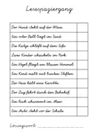 Vorschau - Arbeitsblätter - Differenzierter Lesespaziergang in VA - Seite 1