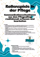 Vorschau - Stundenentwürfe - Rollenspiele in der Pflege – Kommunikation, Ethik & Teamarbeit erleben - Deckblatt