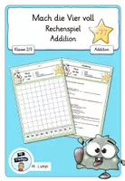 Vorschau - Spiele - Mach die Vier voll - Addition mit 77 im ZR 100 - Deckblatt