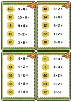 Vorschau - Spiele - Spiel Rechenquartetts Multiplikations 2er, 4er + 8er Reihe, Partnerrechnen - Seite 3