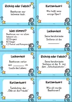 Vorschau - Arbeitsblätter - Ludwig van Beethoven MEGABUNDLE Materialpaket - Wissenskartei, Lückentext, Steckbrief, Suchsel, Quizkarten - Seite 3