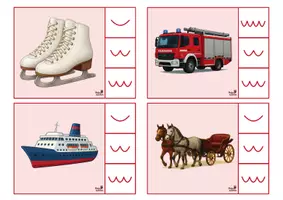Vorschau - Stationenlernen - Klammerkarten mit Silben (Fahrzeuge/Mobilität) - Seite 3