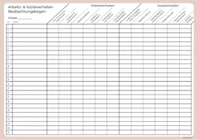 Vorschau - Anderer Materialtyp - Vorlagen für Lehrkräfte - Schülerbeobachtung & Organisation - Seite 1
