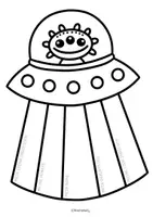 Vorschau - Arbeitsblätter - Kennenlern Ufos zum Ausfüllen & Ausmalen - Alien Steckbriefe für den Schulstart - Seite 1