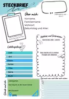 Vorschau - Arbeitsblätter - Steckbrief_Einstieg - Deckblatt
