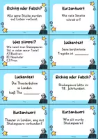 Vorschau - Arbeitsblätter - William Shakespeare MEGABUNDLE Materialpaket - Wissenskartei, Lückentext, Steckbrief, Suchsel, Quizkarten - Seite 3