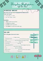 Vorschau - Arbeitsblätter - Simple Past mit to be – Positive & Negative Statements | Thema: Summer Holidays - Deckblatt