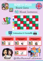 Vista previa - Juegos / Gamificación - REPORTED SPEECH – Board Game with 40 Mixed Sentences - Portada
