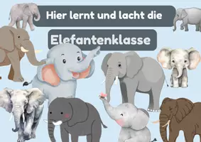 Vorschau - Poster - Süße Türschilder für deine Elefantenklasse - Seite 1