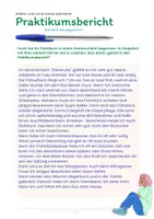 Vorschau - Stundenentwürfe - Praktikumsbericht schreiben - Ausbildungsvorbereitung - Seite 1