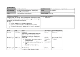 Vorschau - Stundenentwürfe - Praktikumsbericht schreiben - Ausbildungsvorbereitung - Seite 3