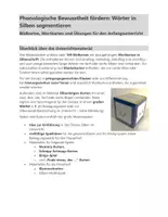 Vorschau - Stundenentwürfe - Silben entdecken - Bildkarten und Ideen für den Unterricht - Seite 1