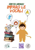 anteprima - Esercizi - Con gli animali imparo le vocali - Pagina di copertina