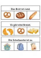 Vorschau - Fördermaterial/Inklusion - 99 Klammerkarten - kurze Sätze lesen - Seite 3
