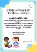 Vista previa - Hojas de trabajo - Comprensión lectora para primeros lectores - página 2
